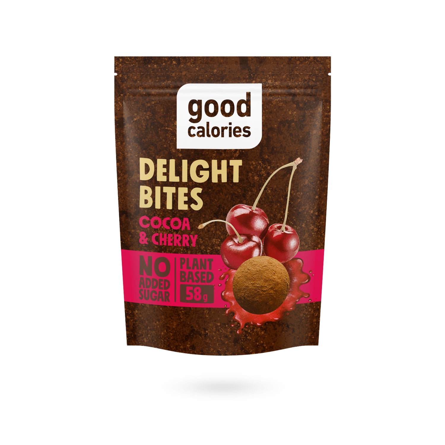 Dattelkugeln mit Kakao und Kirsche von Good Calories im 58g Beutel