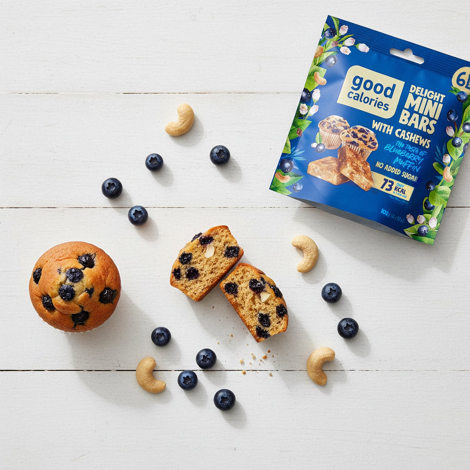 Good Calories Mini Bars Blaubeermuffin, 102g Beutel