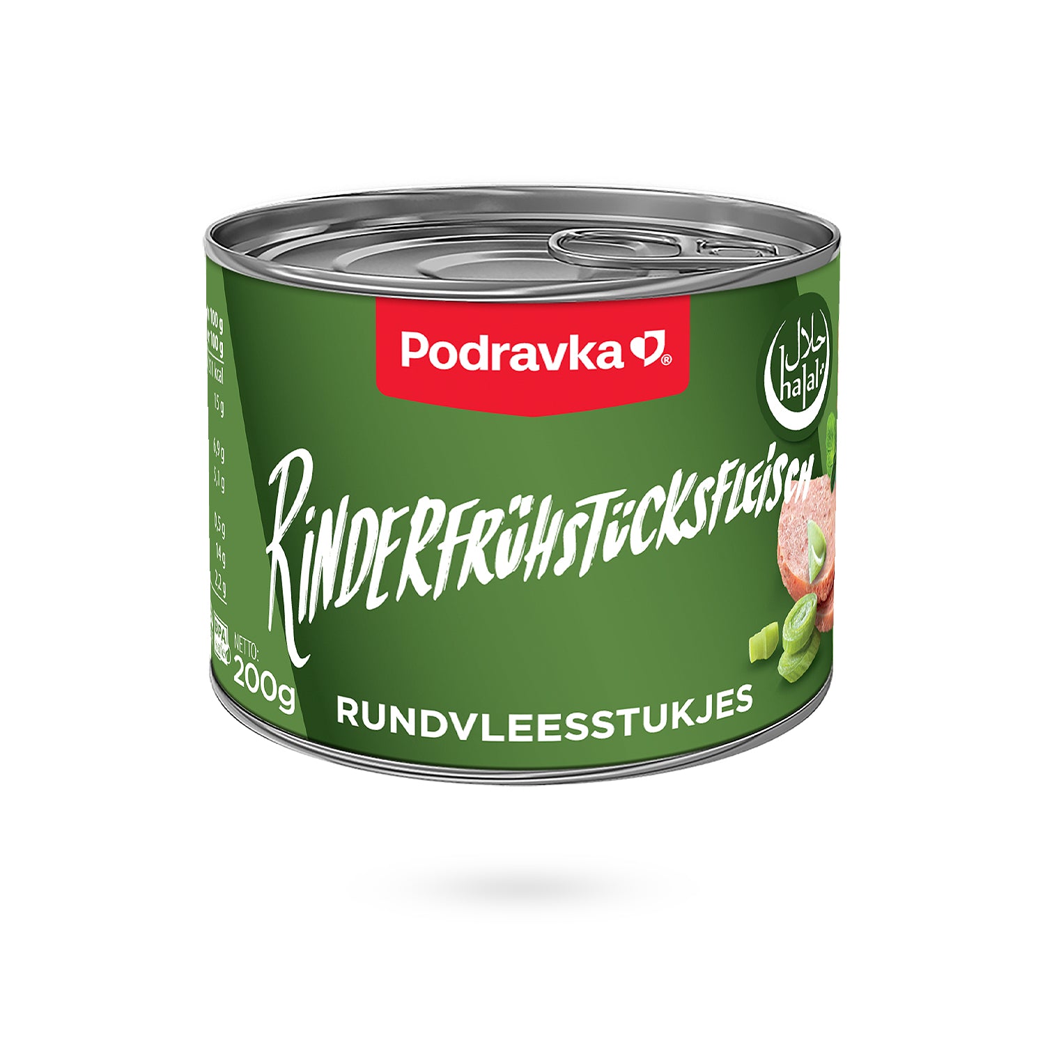 Rinderfrühstücksfleisch Halal, 200g Konserve – Hrana Shop