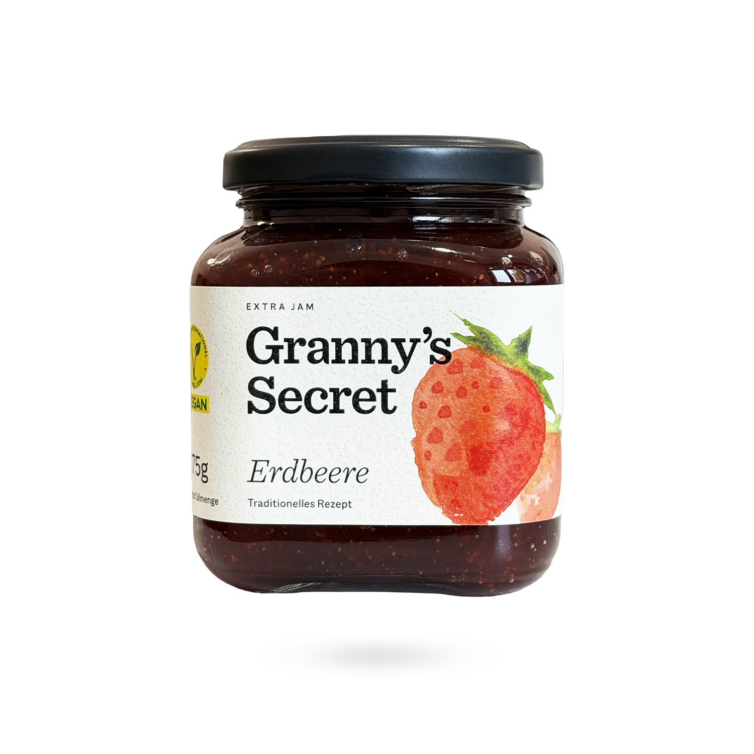 Granny's Secret Erdbeerkonfitüre, 375g Glas