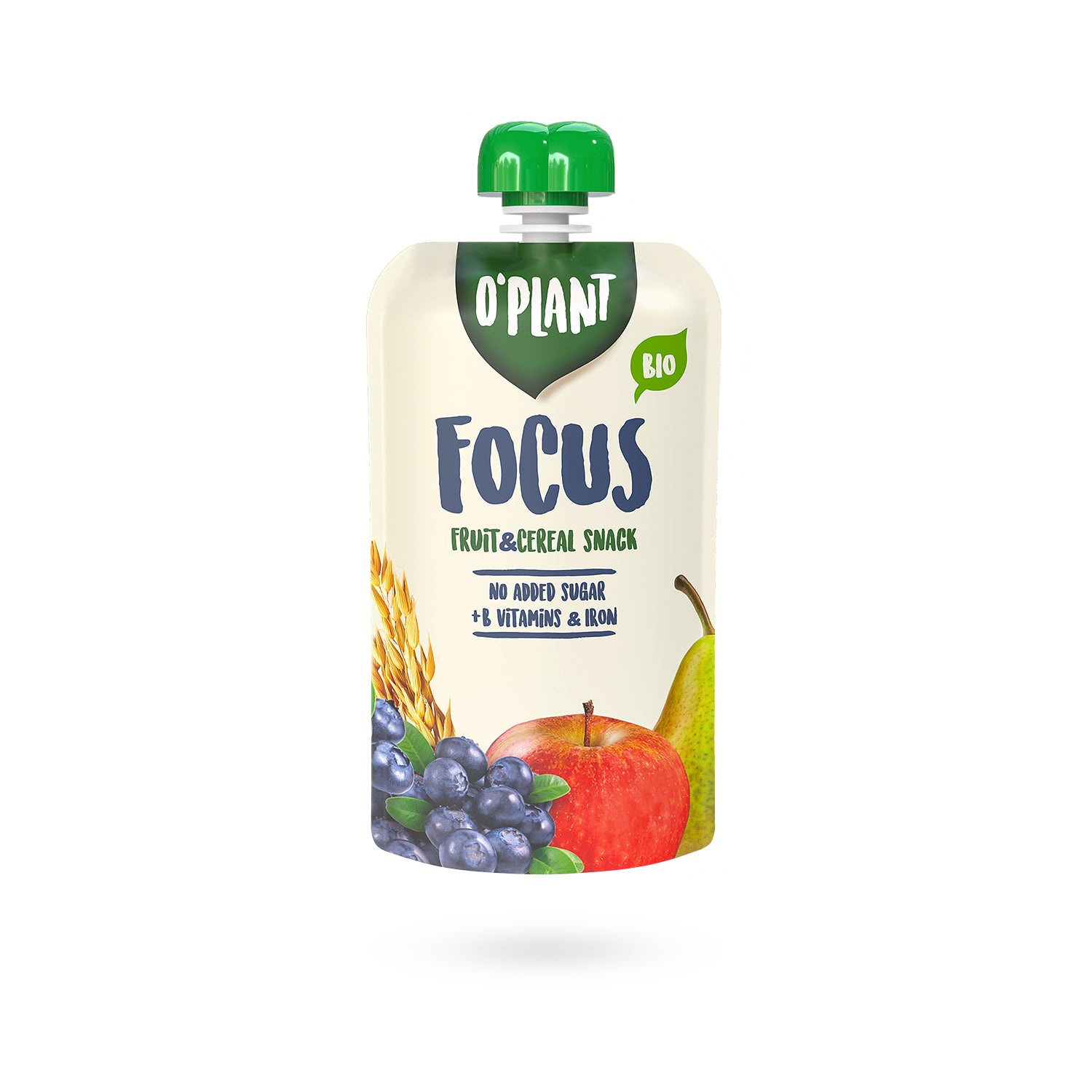 O'Plant Focus - Fruit puree with cereals, 200g bag