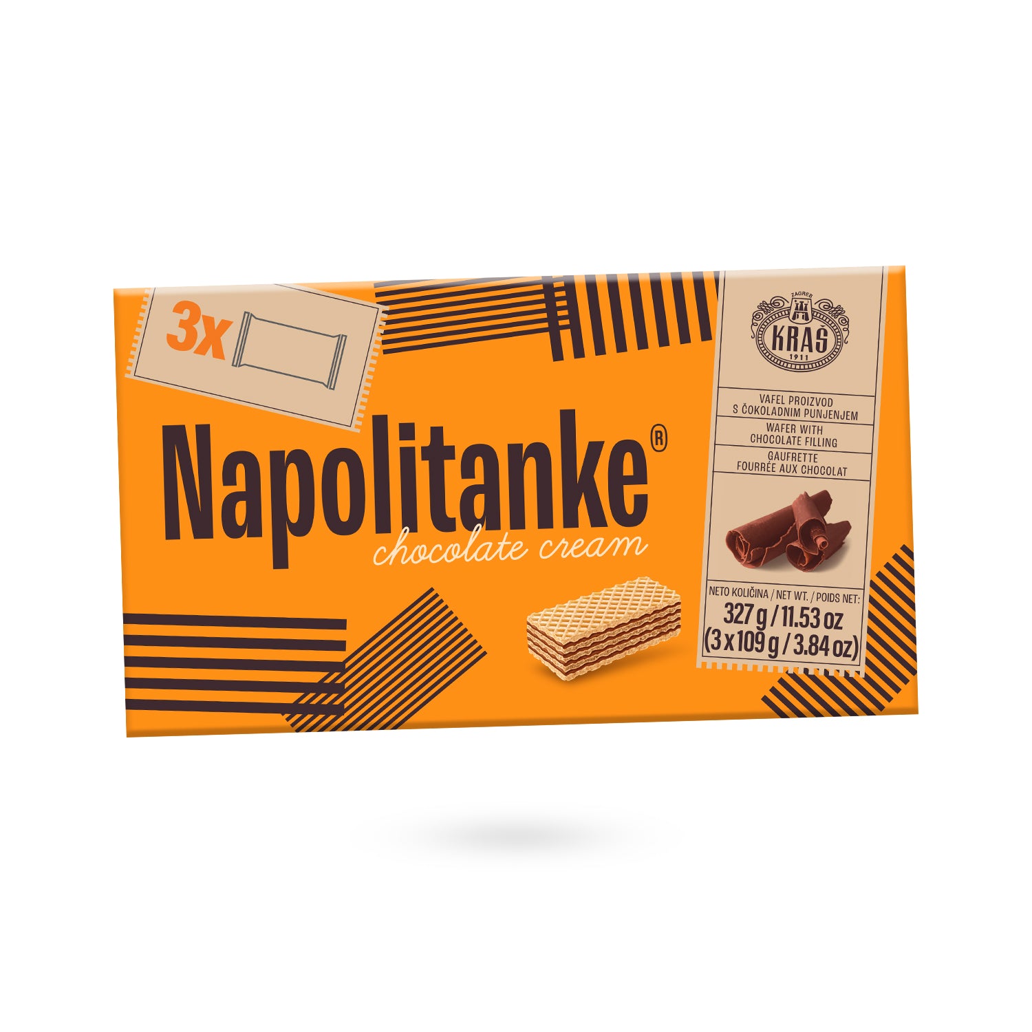 Neapolitaner Schokoladen Waffeln von Kras in der 327g Box