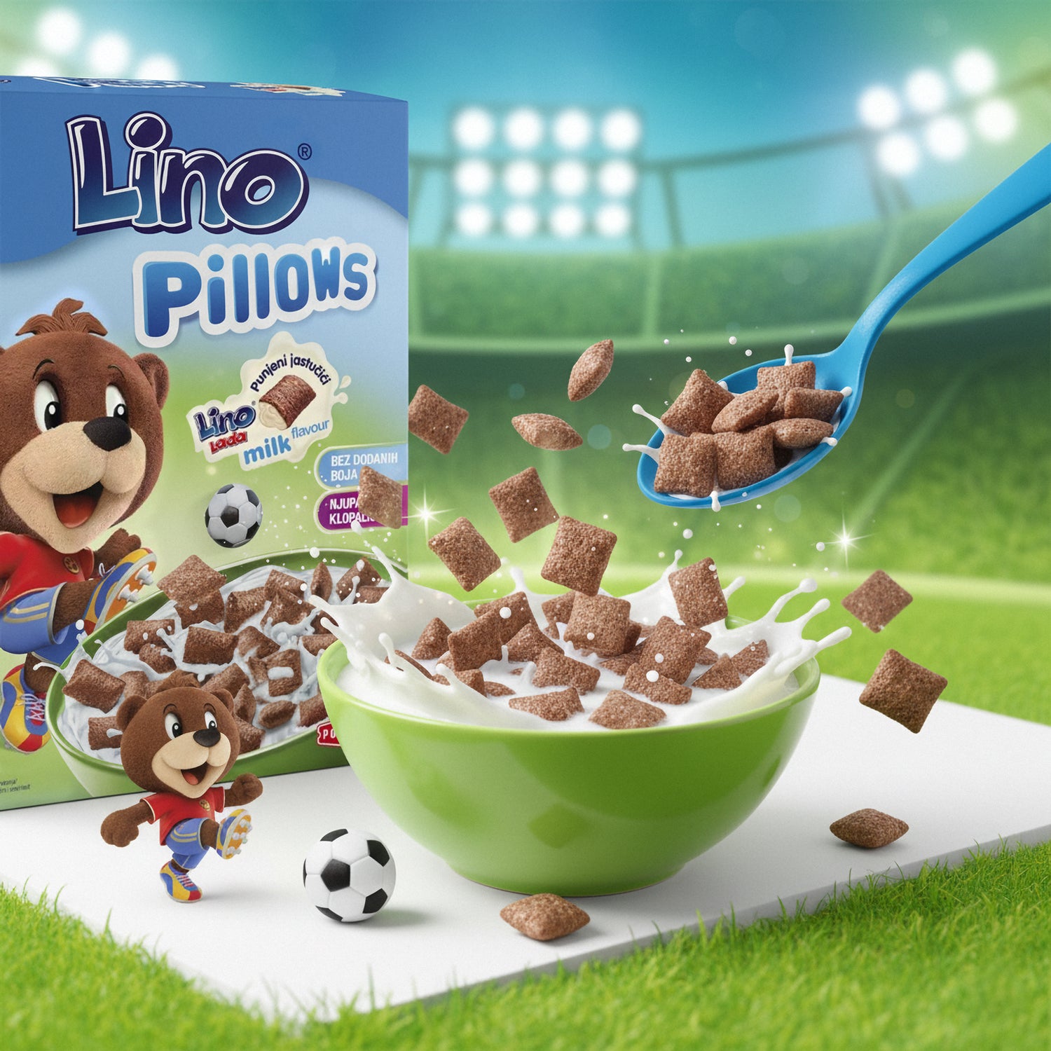 Lino Pillows mit weißer Lino Lada Füllung, 250g Schachtel