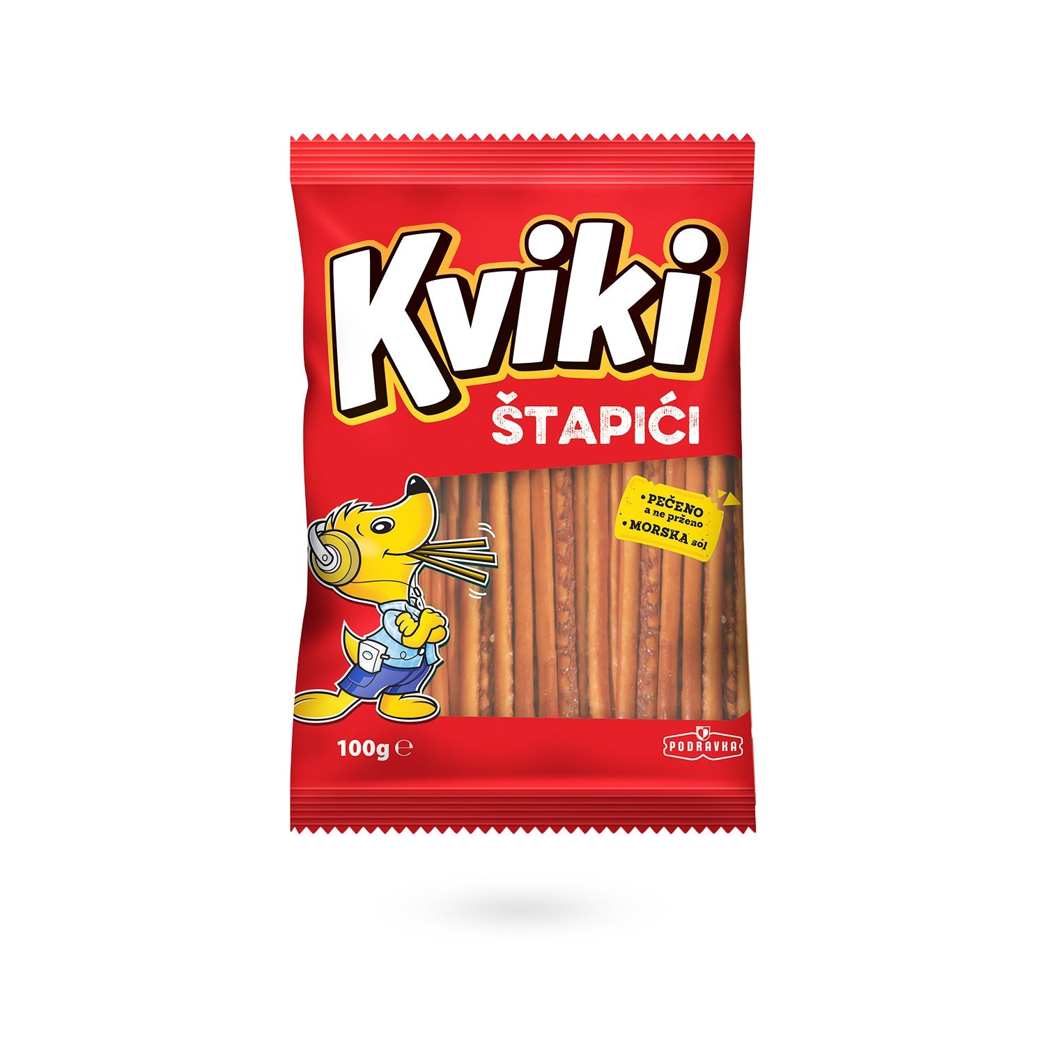 Kviki Salzstangen Snack von Podravka in der 100g Tüte